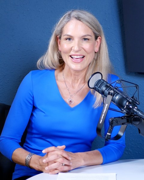 Portrait of Dr. Lisa Belisle in the Radio Maine studio